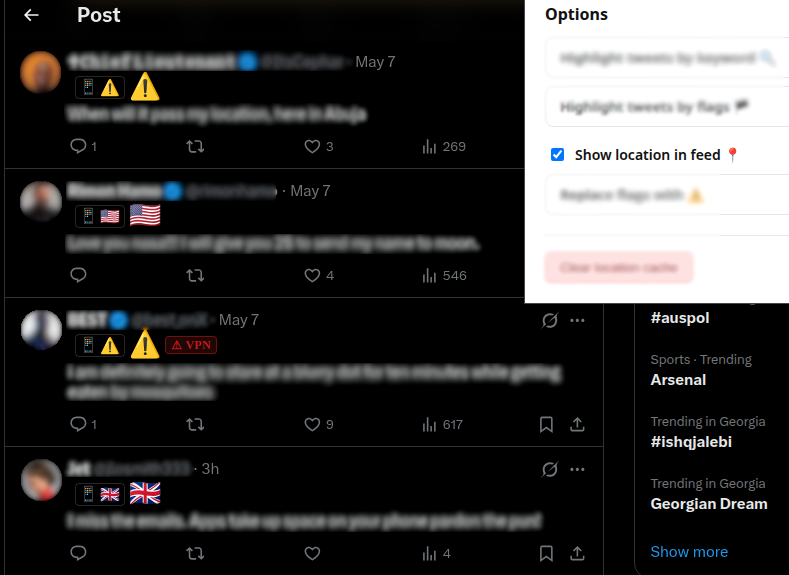 Inline flags